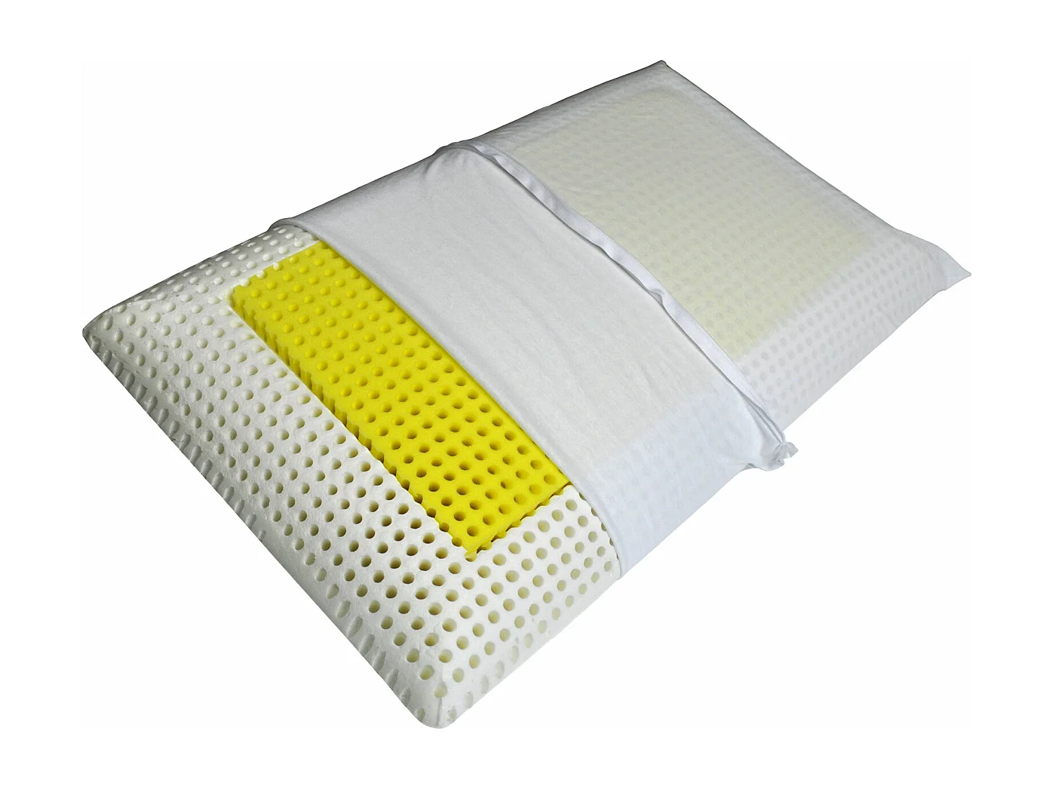 Cuscino memory foam saponetta, guanciale sfoderabile Giallo vivo