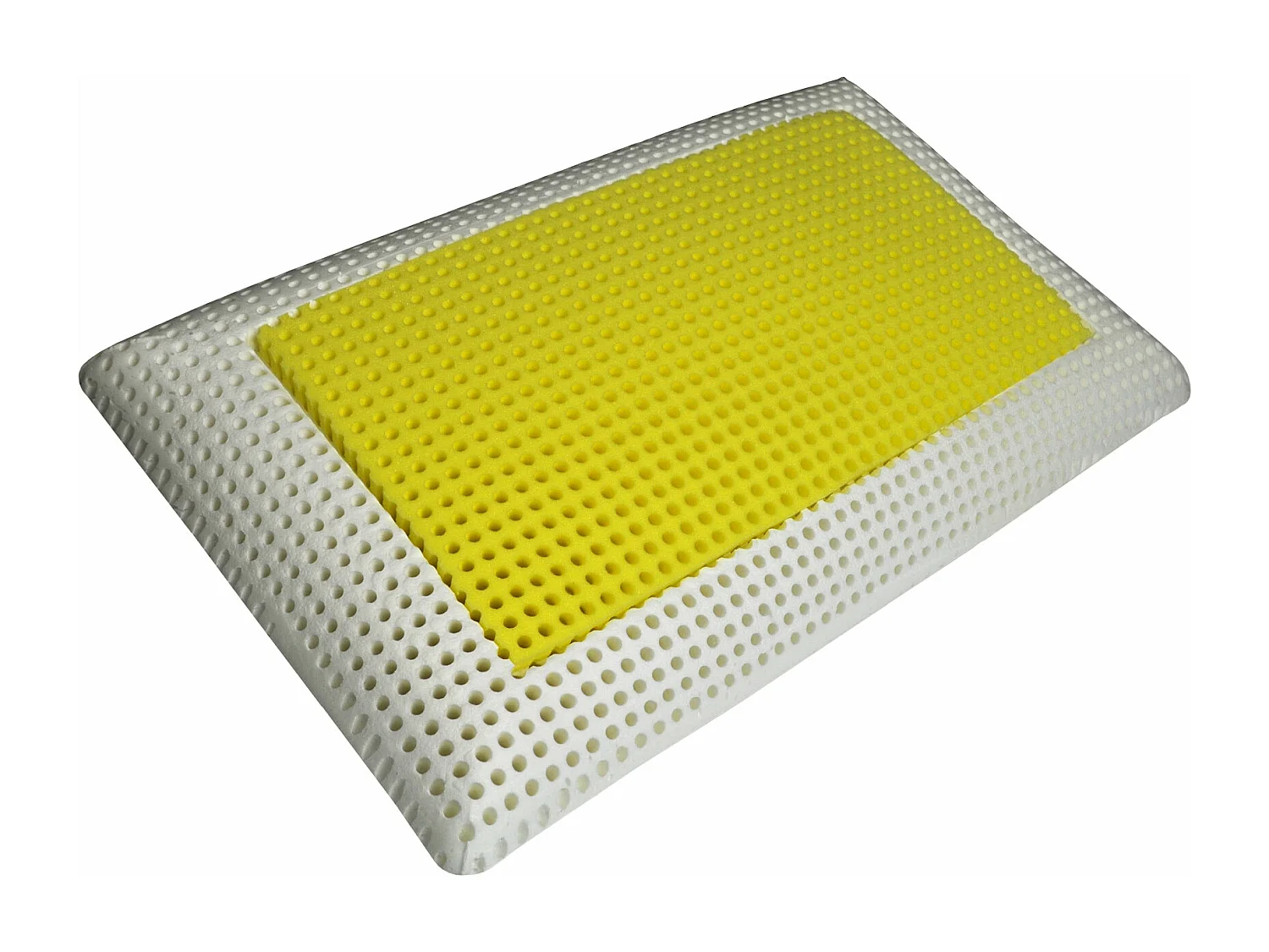Cuscino memory foam saponetta, guanciale sfoderabile Giallo vivo