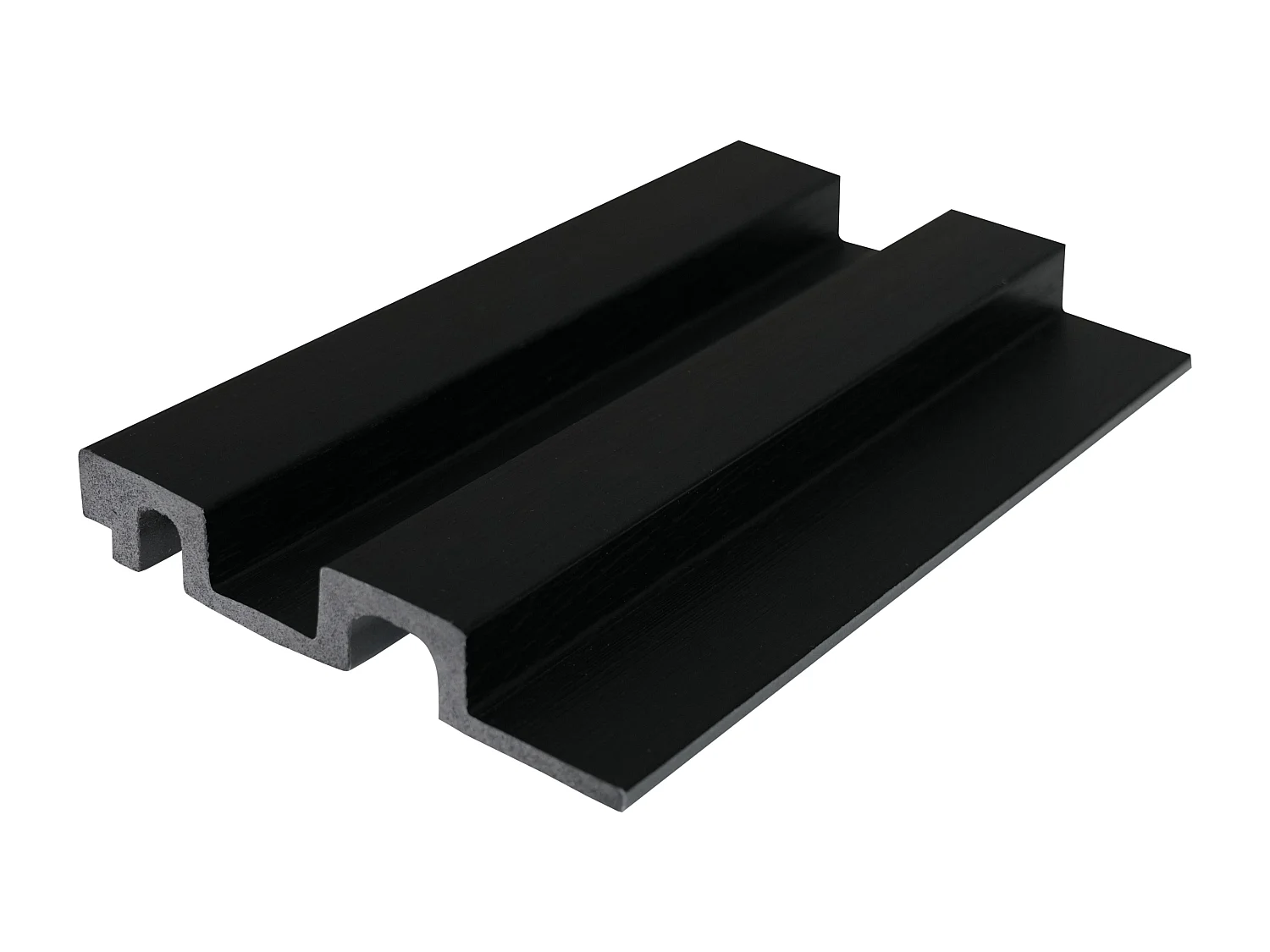 Panneau mural 3D - Pack de 2.83 m² - Coloris noir effet bois - Lot de 8 pièces - FLINT