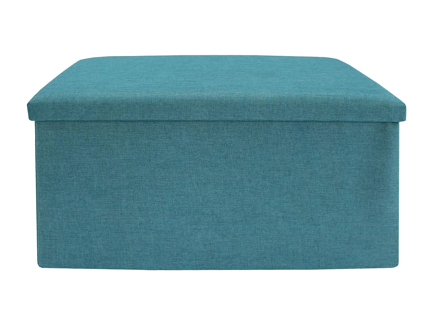 Rebecca Mobili Tecido Turquesa Azul Claro Puff Rectangular 38x76x38