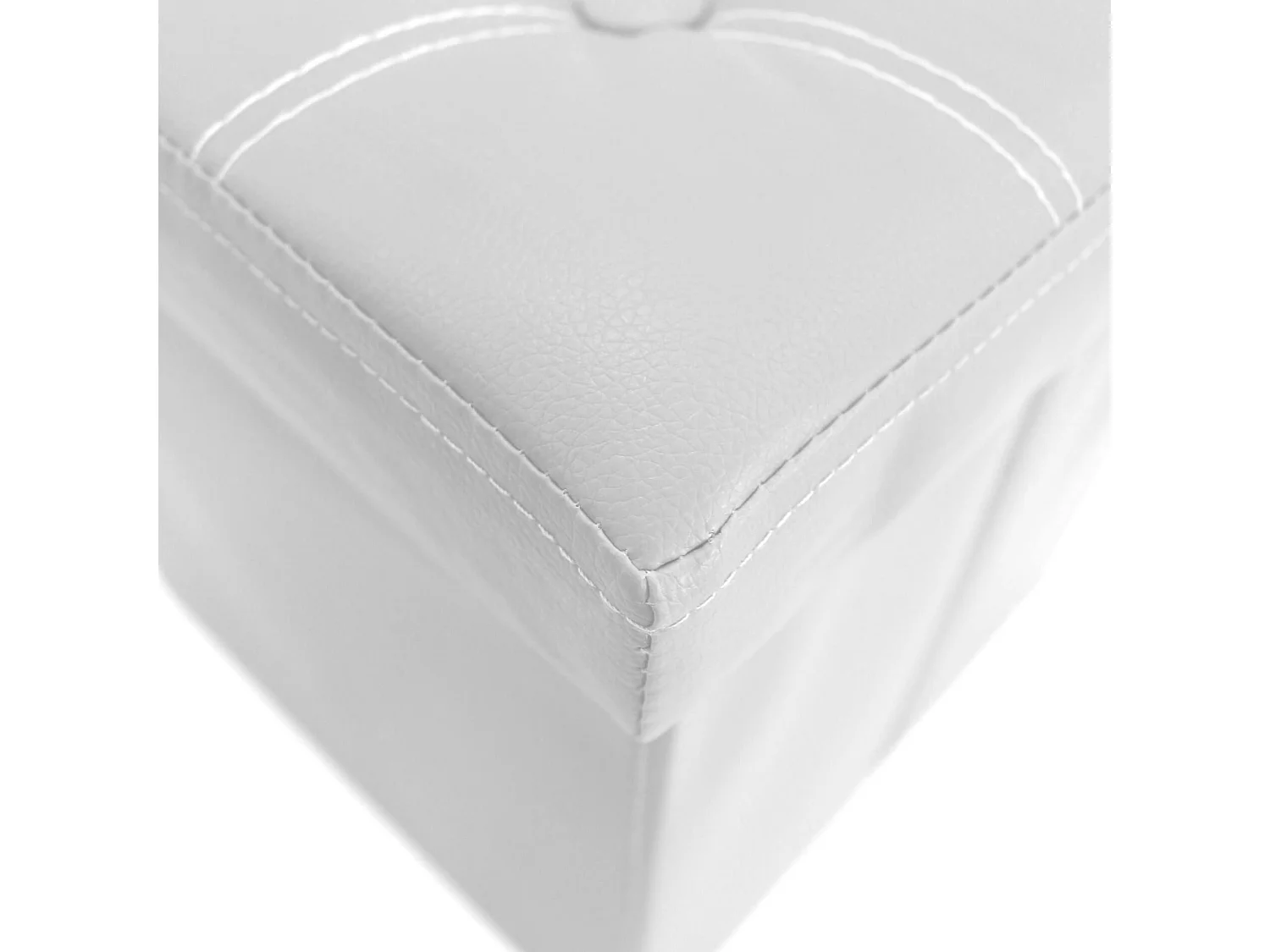 Rebecca Mobili Puff Taburete Organizador Reposapiés Tamaño Blanco 30x30x30