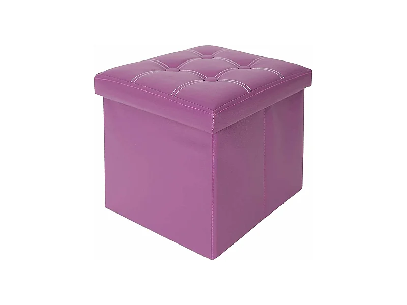 Mobili Rebecca Puff contenitore Sgabello Cubo Baule Viola Stile Moderno 31x30x30