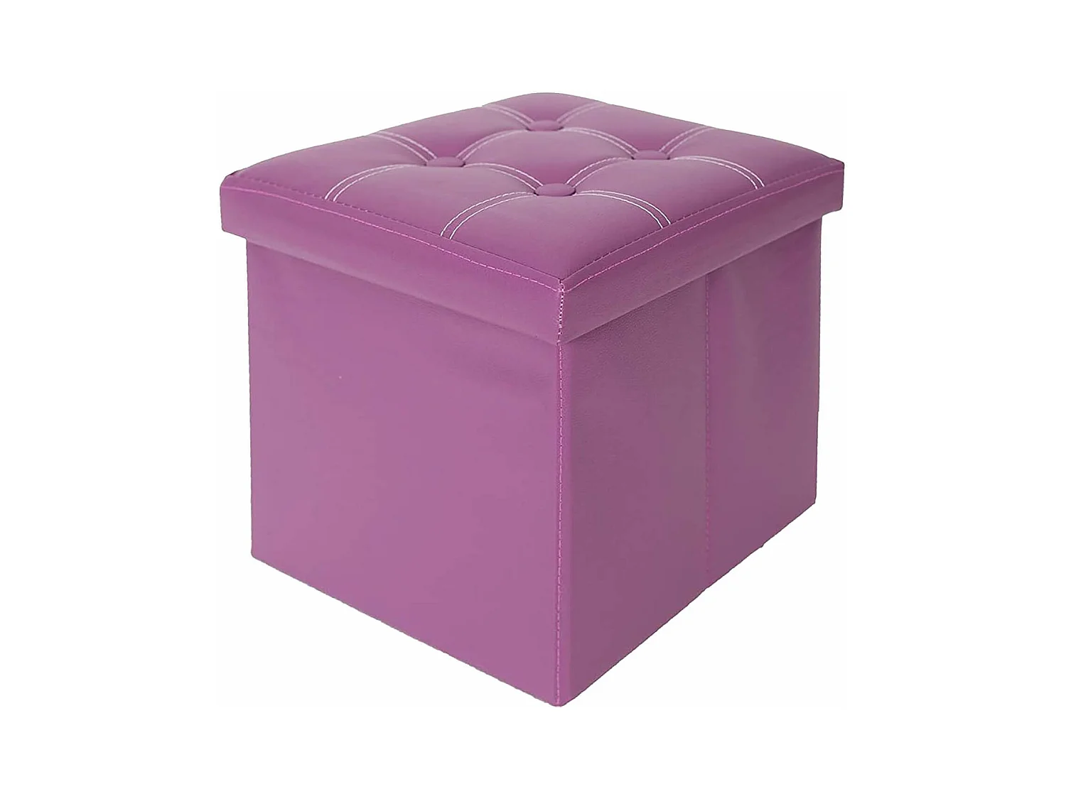 Rebecca Mobili Baú Porta-contentores Puff Container Cube Estilo Moderno Púrpura 31x30x30