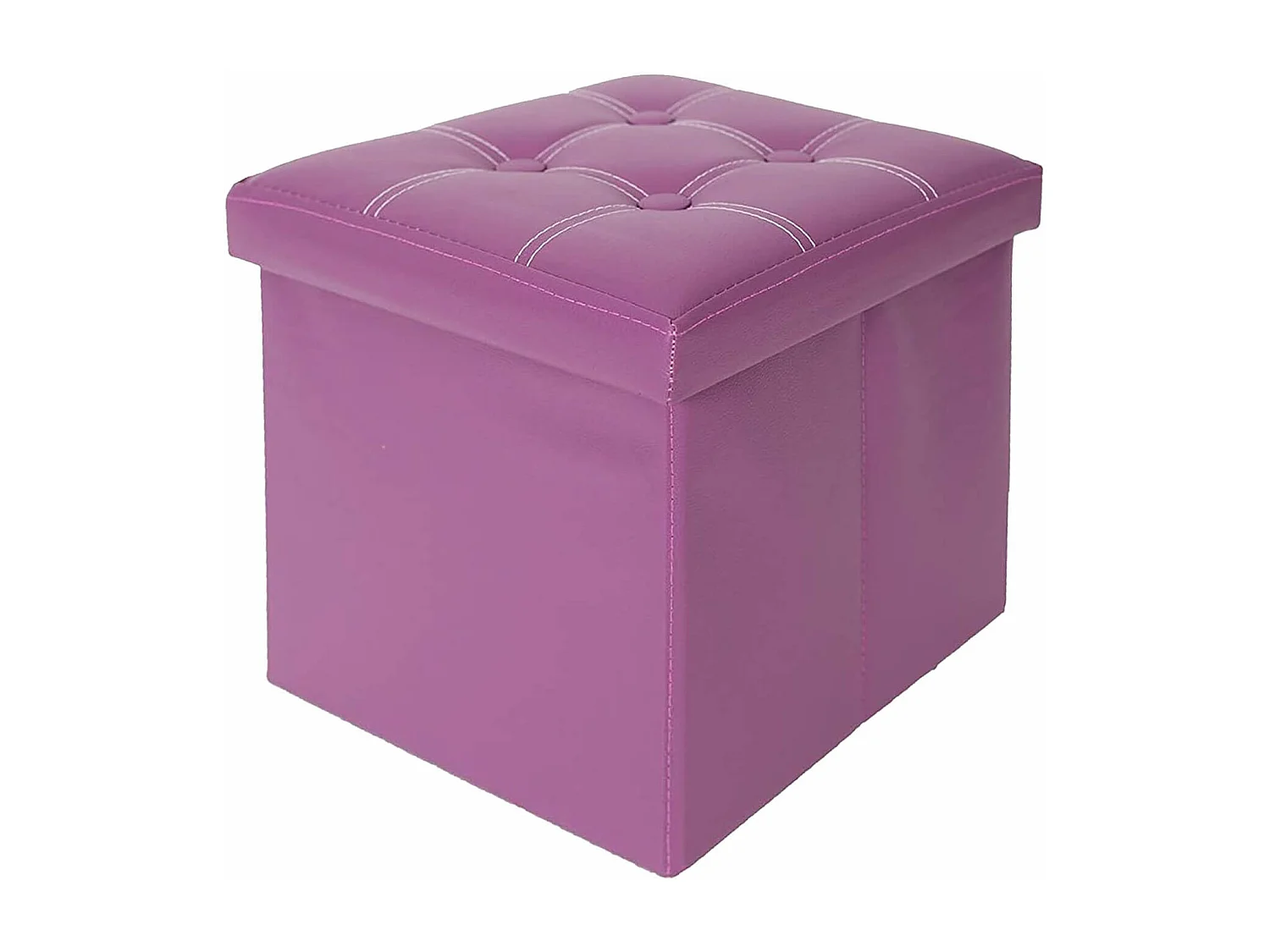 Mobili Rebecca Puff contenitore Sgabello Cubo Baule Viola Stile Moderno 31x30x30