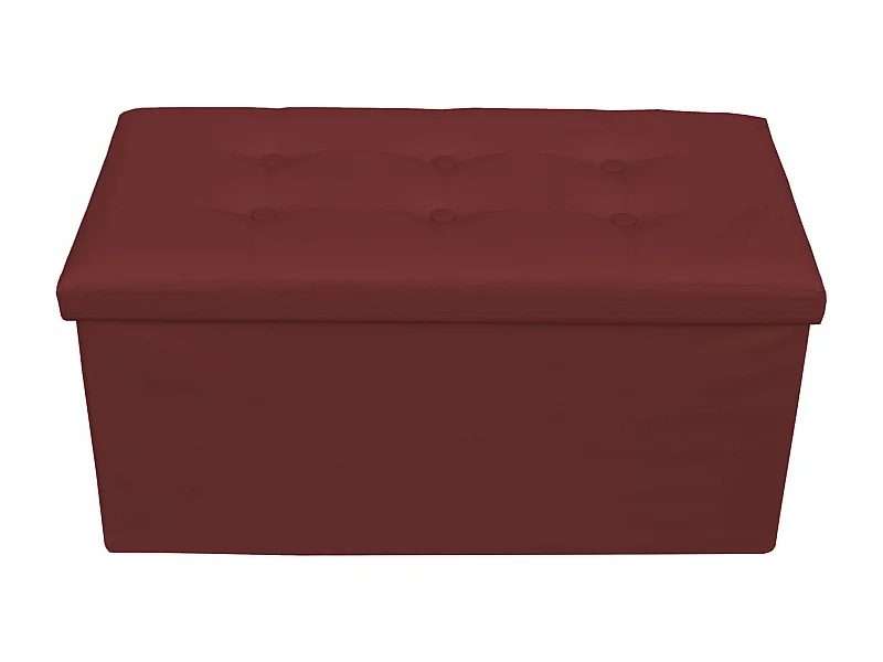 Rebecca Mobili Bordeaux 38x76x38 Bordeaux assento de armazenamento de bolsas em pele