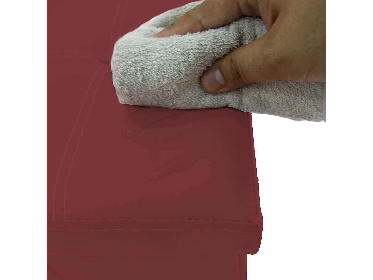 Rebecca Mobili Bordeaux 38x76x38 Bordeaux assento de armazenamento de bolsas em pele