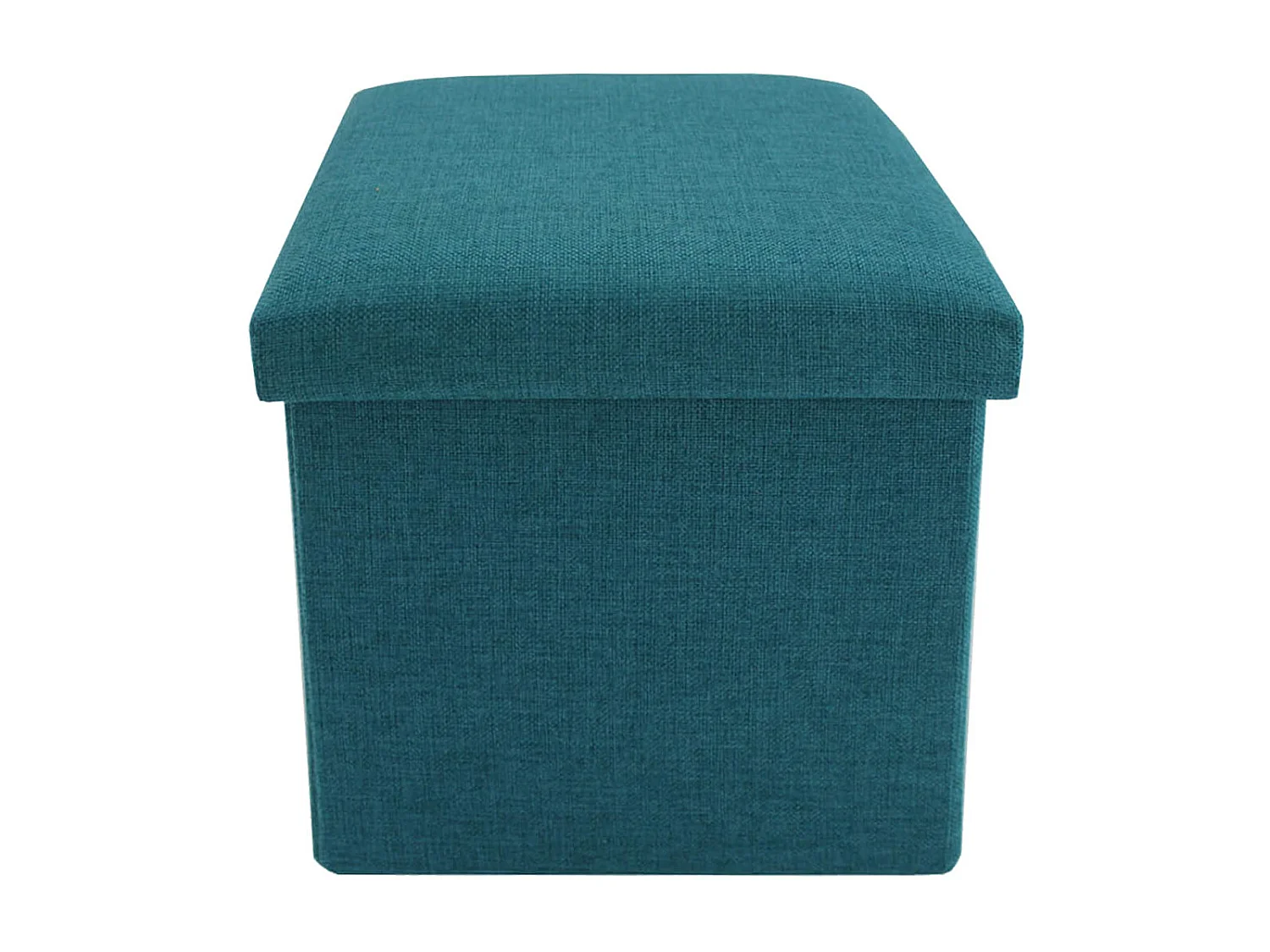 Mobili Rebecca Puff Cubo Pouf Dado Cotone Azzurro Turchese Richiudibile 30x30x30