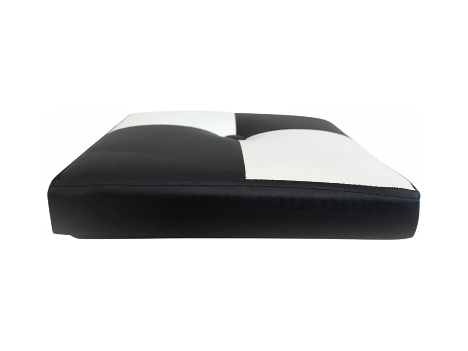 Puff Sgabello Baule Bianco Nero Cubo Design Moderno 30x30x30