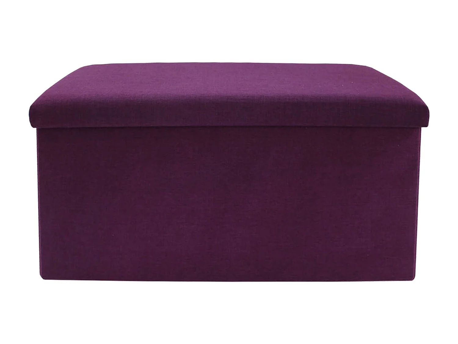 Rebecca Mobili Banco de Bancada Puff almofadado em algodão roxo economia de espaço 38x76x38