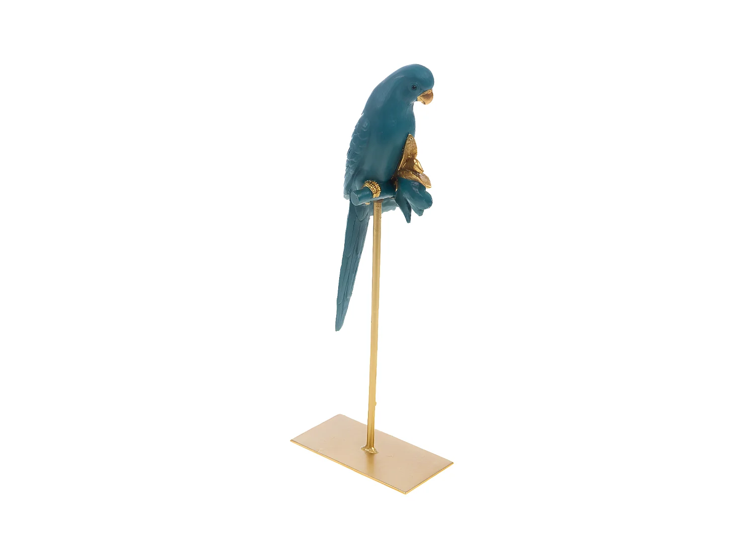 Perroquet bleu sur tige