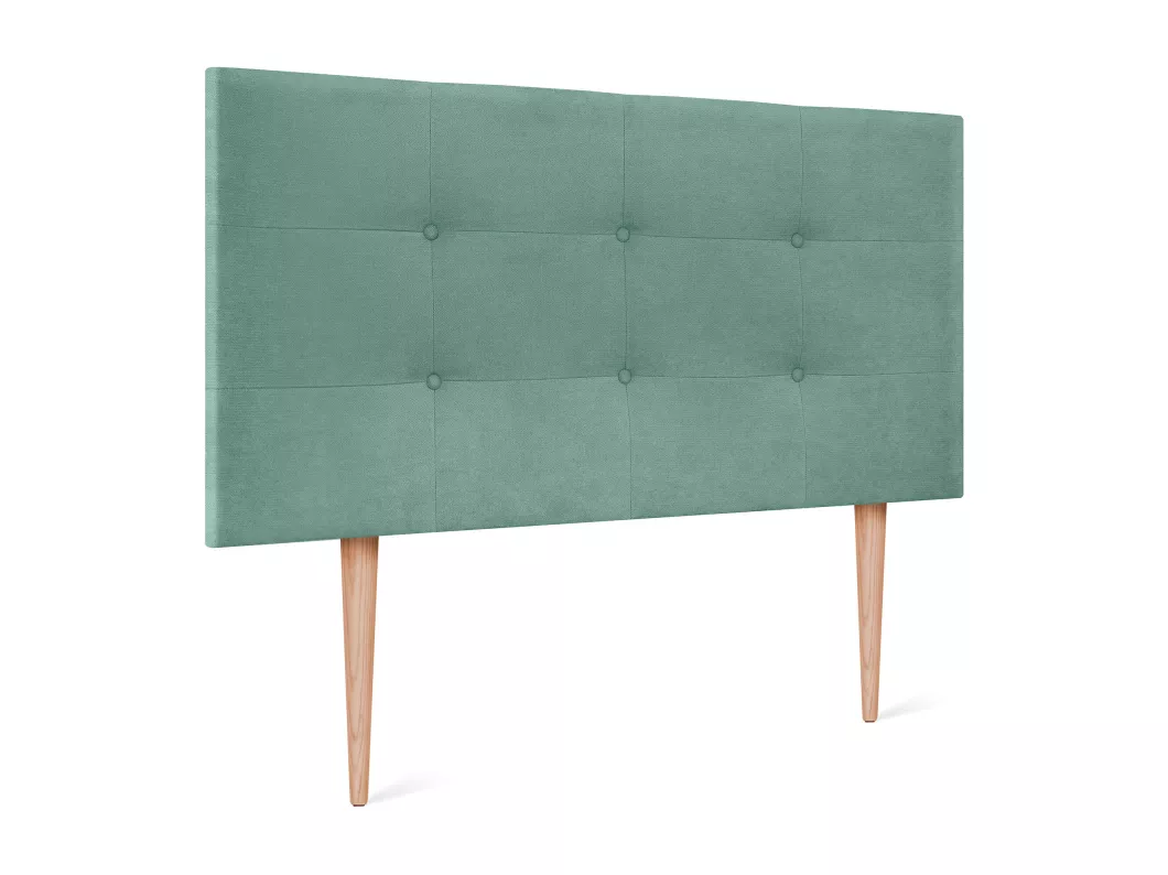 Kauf Unique DHOME Aqualine getuftetes Stoffkopfteil 105 x 115 cm mit Bettbeinen 105 – Aquagrün