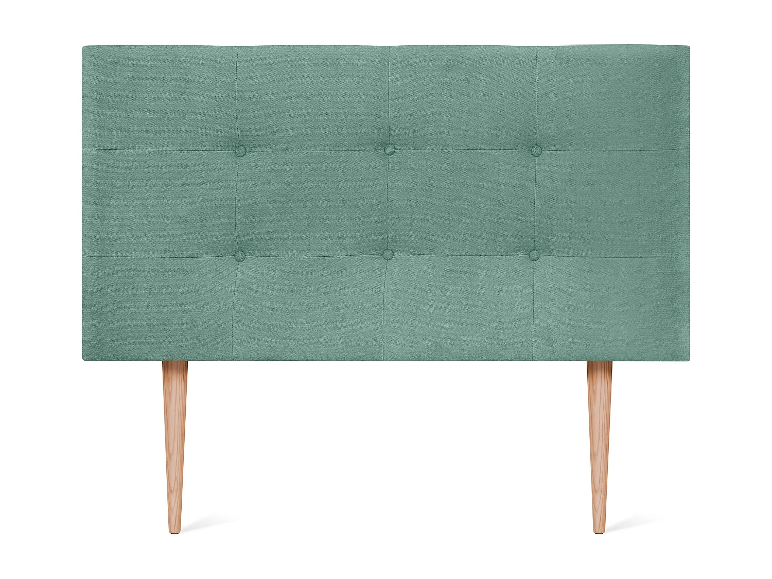 DHOME Aqualine getuftetes Stoffkopfteil 105 x 115 cm mit Bettbeinen 105 – Aquagrün