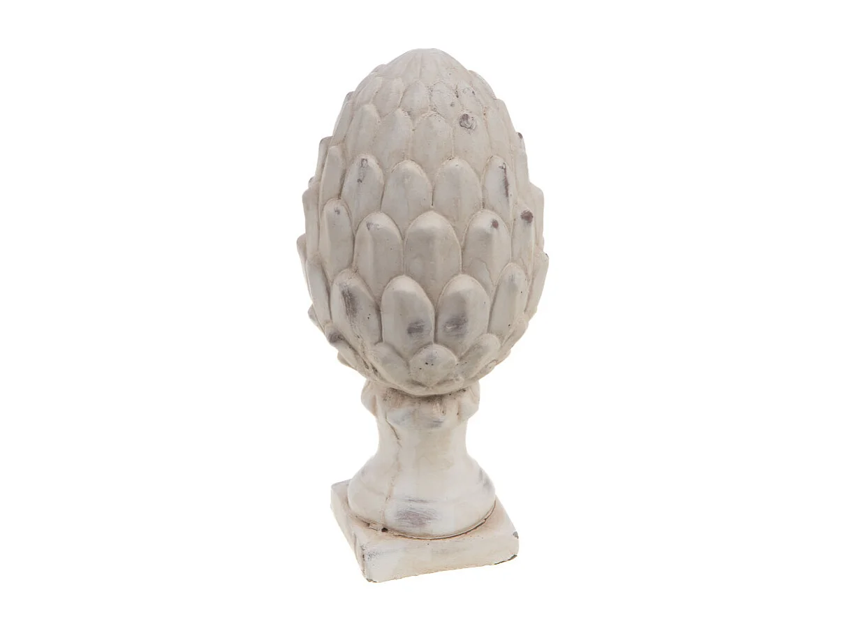 Pomme de pin blanche patine 29 cm