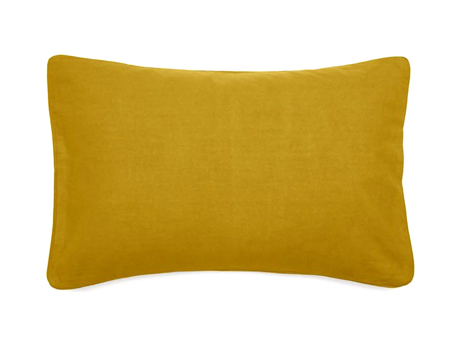 Housse de coussin 40x60 cm 50% lin et 50% coton collection OPERA DECO moutarde