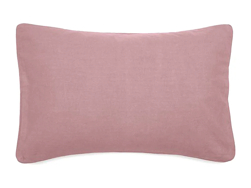 Housse de coussin 40x60 cm 50% lin et 50% coton collection OPERA DECO rose