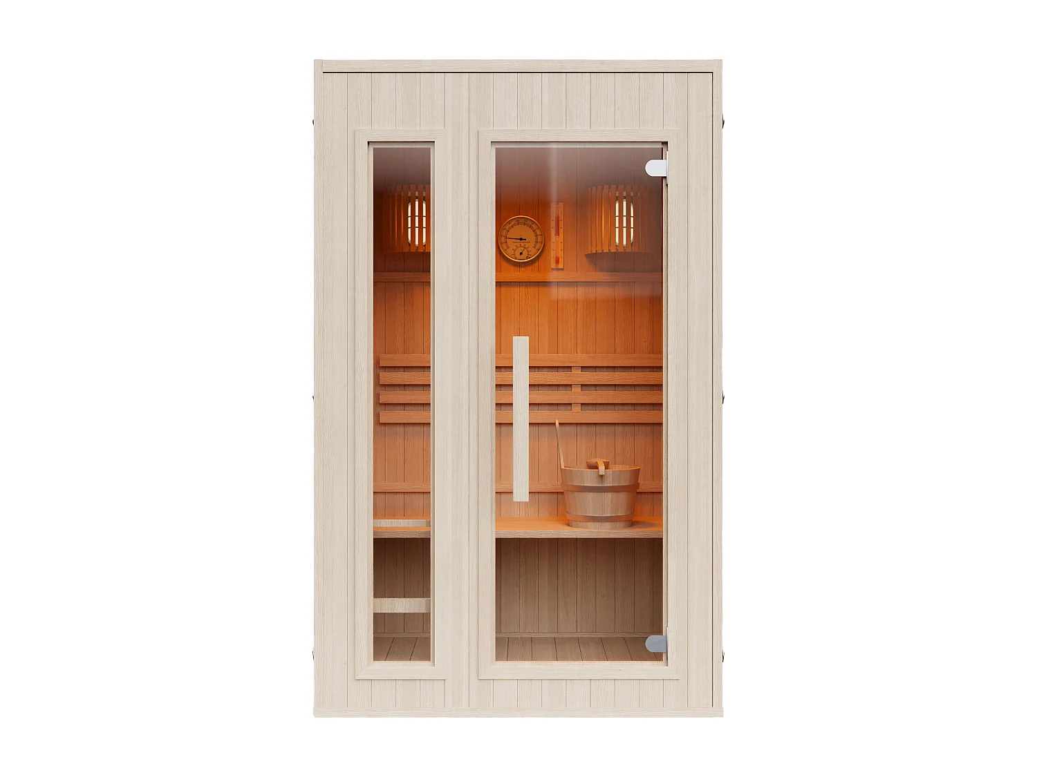 Sauna finlandais - 2 places - L120 x P120 x H190 cm - ULVILA