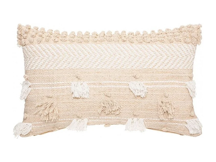 Polyester kussen beige 30x50x15cm