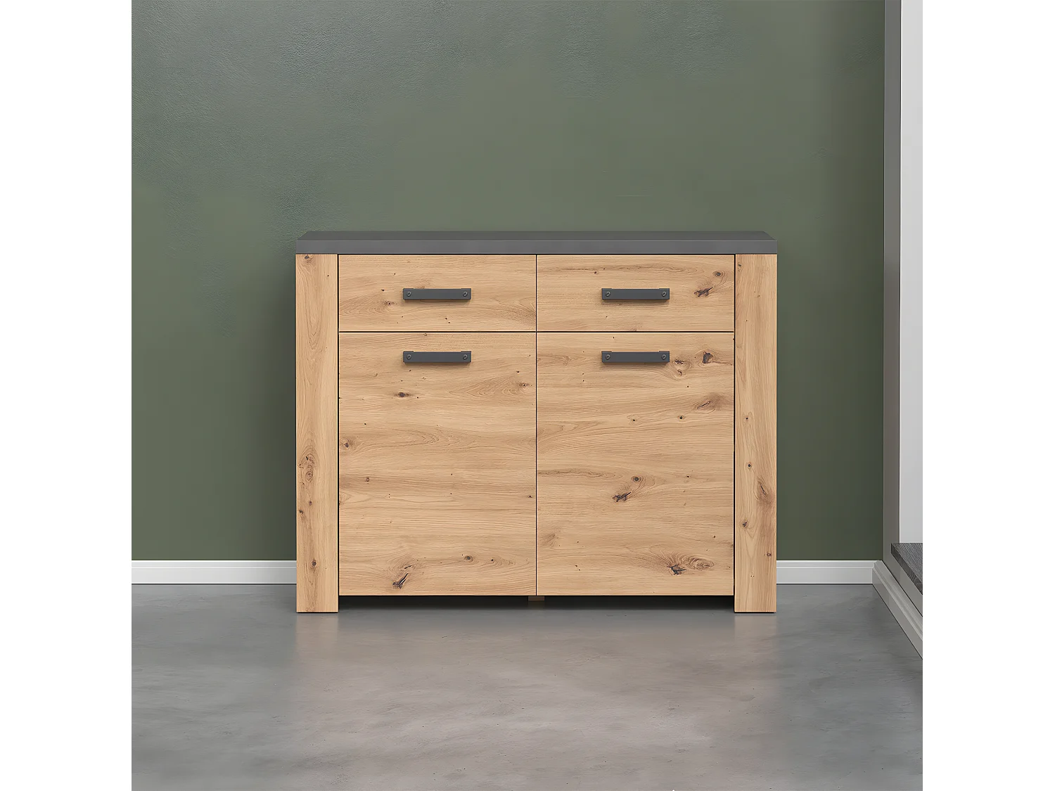 Petit Buffet avec 2 Portes et 2 Tiroirs L116 cm - Follow