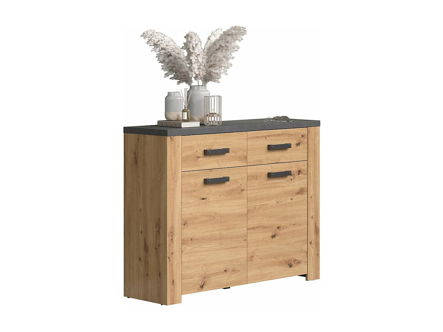 Petit Buffet avec 2 Portes et 2 Tiroirs L116 cm - Follow