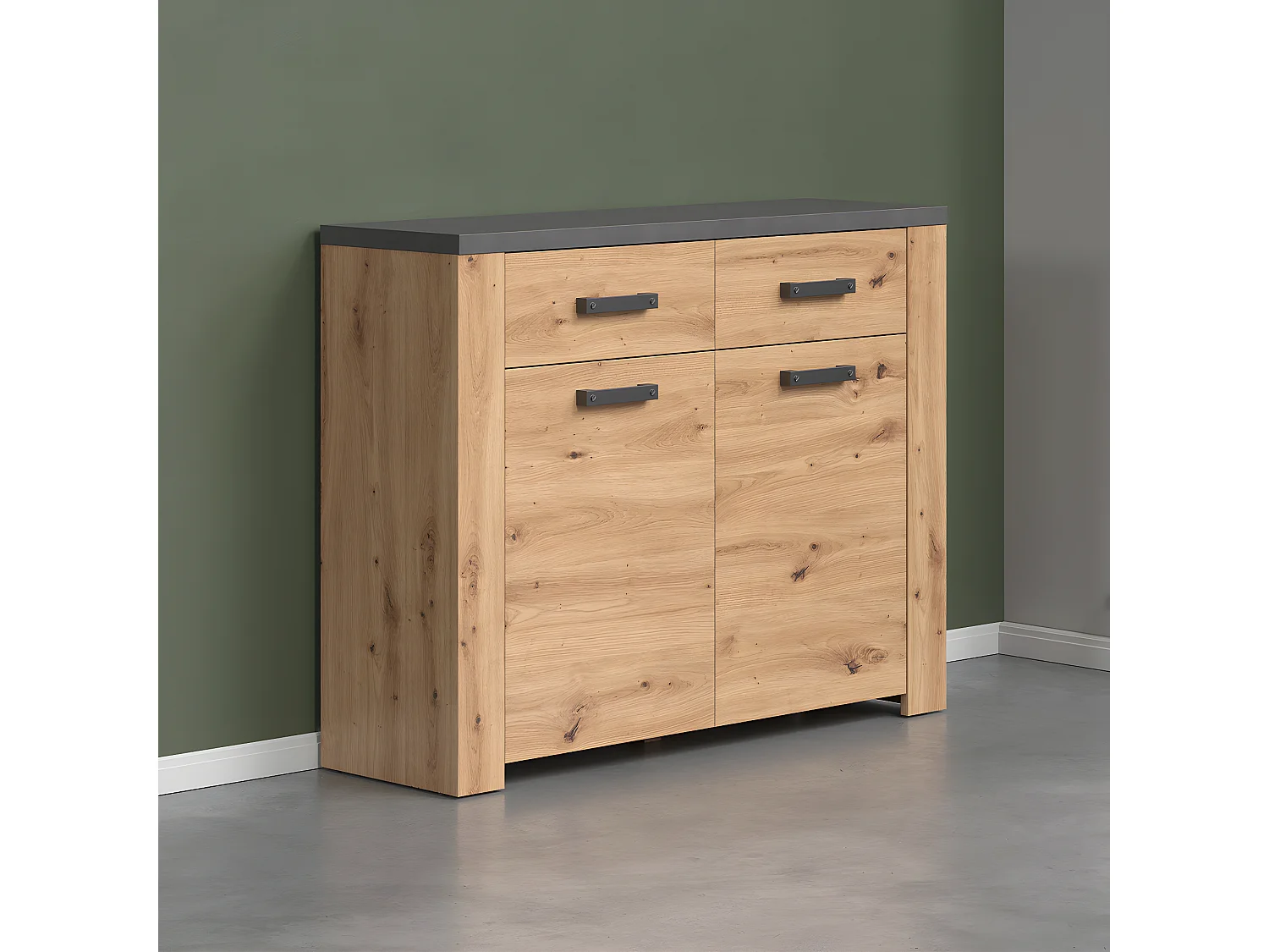 Petit Buffet avec 2 Portes et 2 Tiroirs L116 cm - Follow