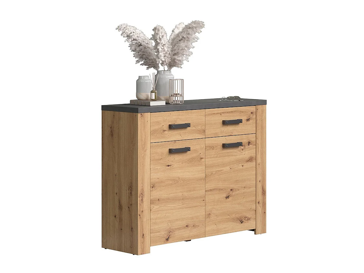 Petit Buffet avec 2 Portes et 2 Tiroirs L116 cm - Follow