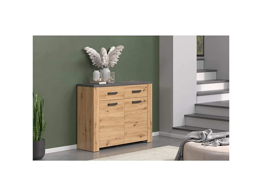 Petit Buffet avec 2 Portes et 2 Tiroirs L116 cm - Follow