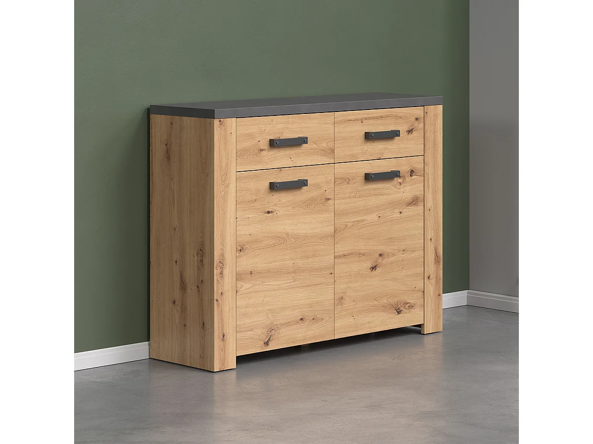 Petit Buffet avec 2 Portes et 2 Tiroirs L116 cm - Follow