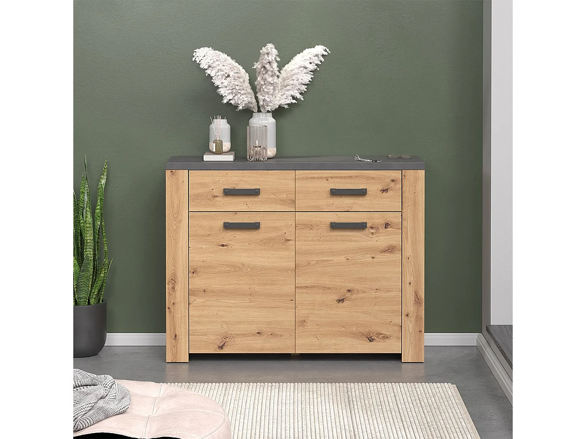 Petit Buffet avec 2 Portes et 2 Tiroirs L116 cm - Follow