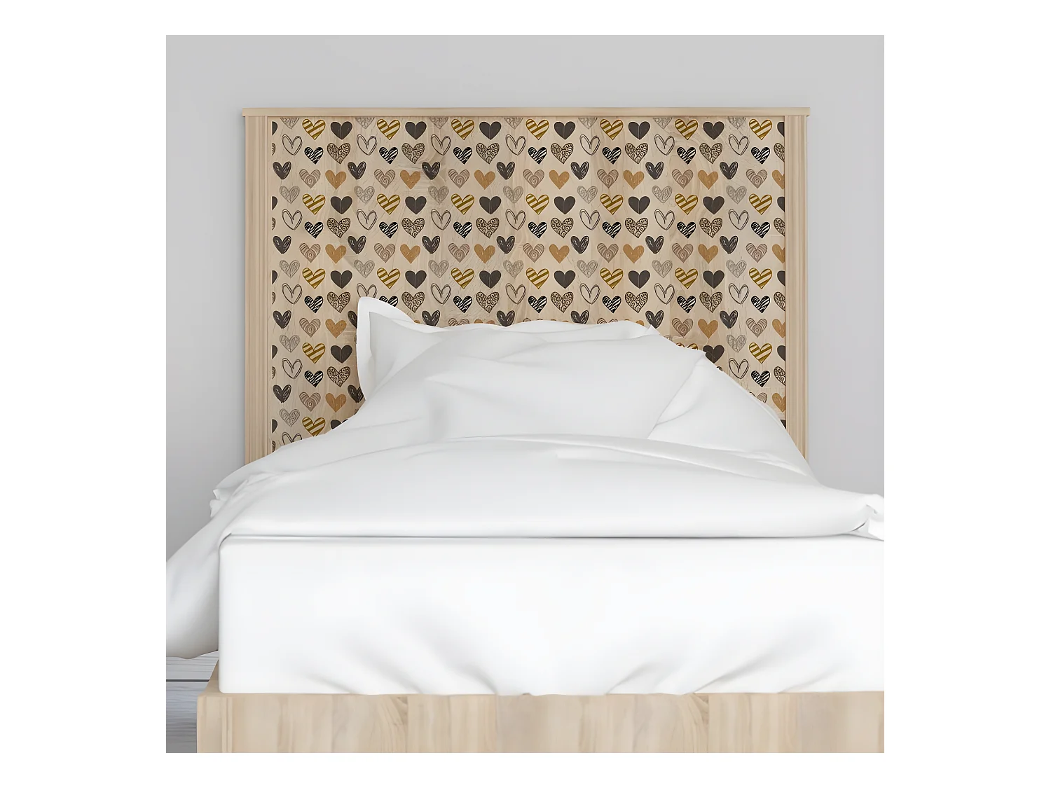 Testiera per bambini truciolato melaminico marrone 125,5x99,6x4cm