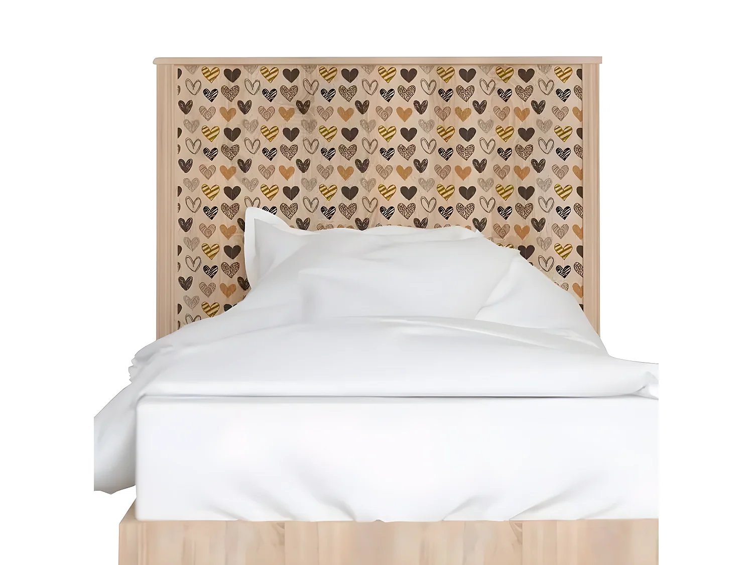 Testiera per bambini truciolato melaminico marrone 125,5x99,6x4cm