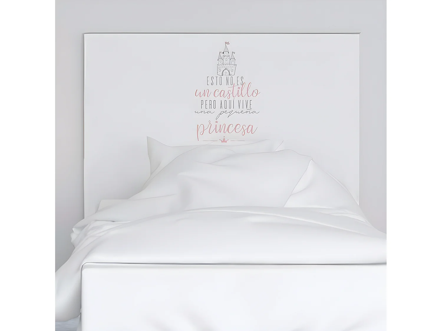 Tête de lit enfant en mélaminé aggloméré blanc 90x71x1,6cm