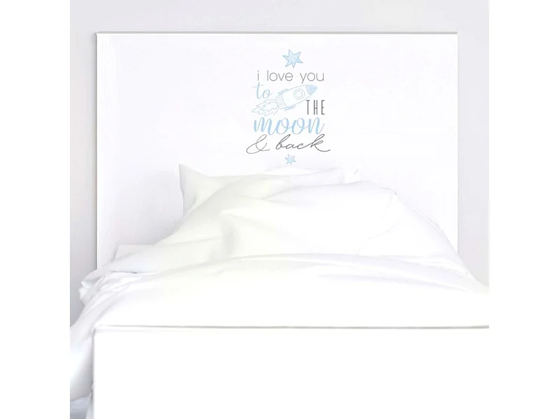 Tête de lit enfant en mélaminé aggloméré blanc 90x71x1,6cm