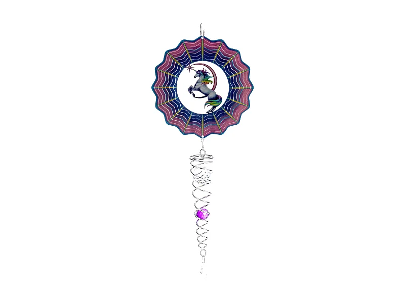 Mobile à vent original Crystal Tail Licorne