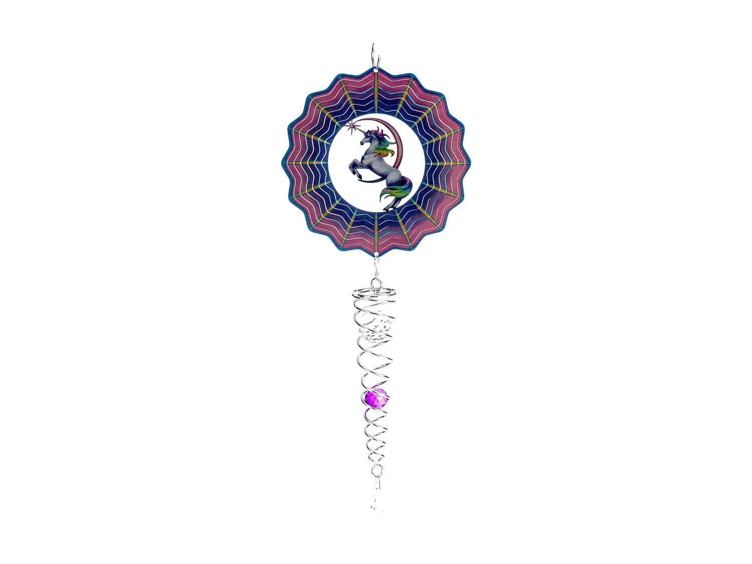 Mobile à vent original Crystal Tail Licorne