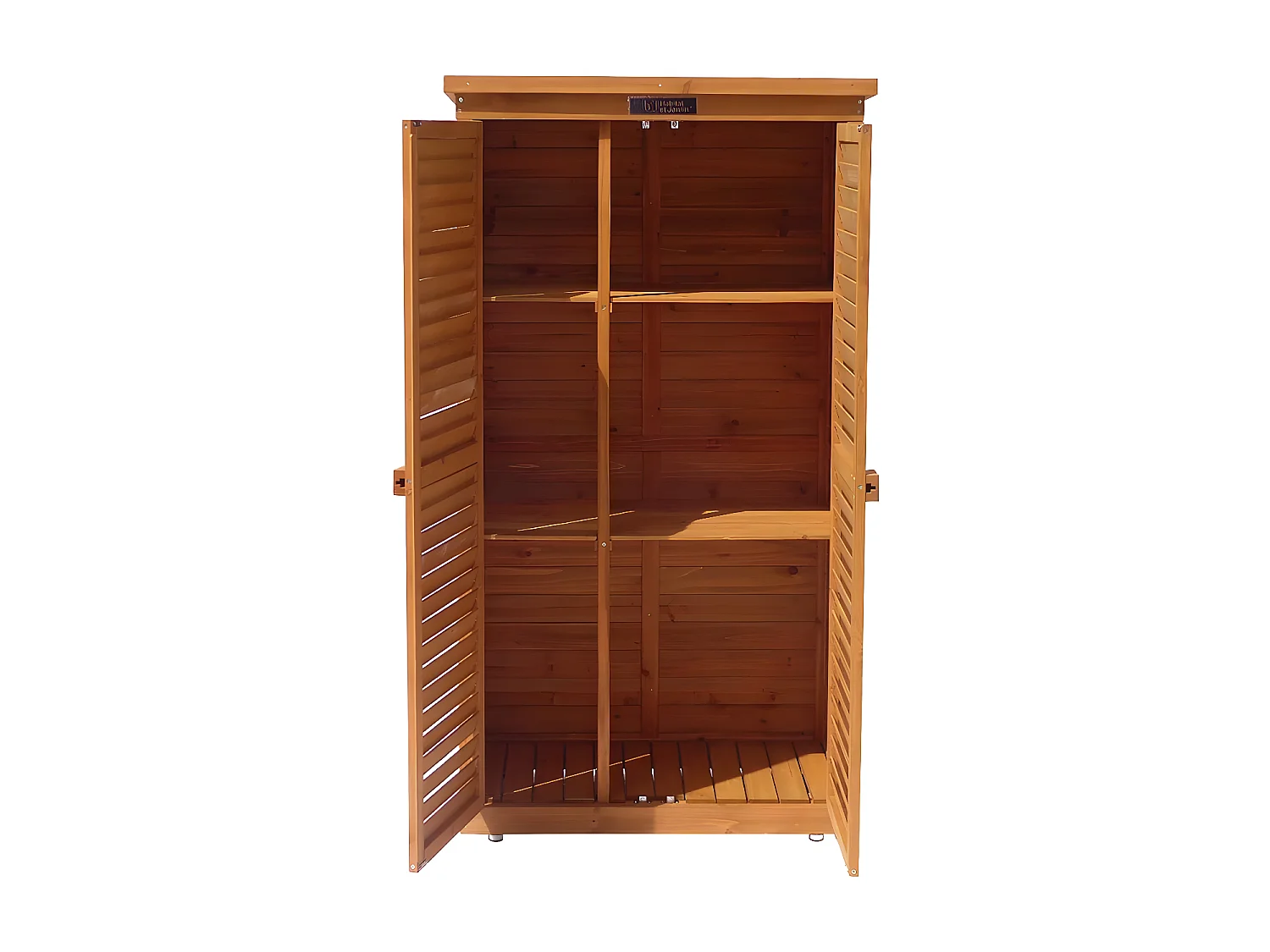 Armoire de jardin "Space" - 87 x 46.5 x 160 cm - Marron