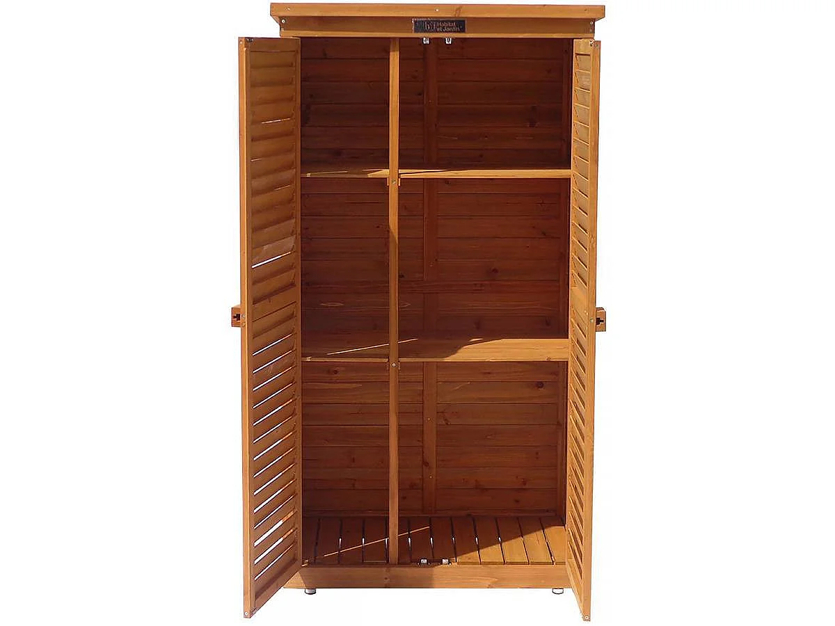 Gartenschrank "Space" - 87 x 46,5 x 160 cm - Braun