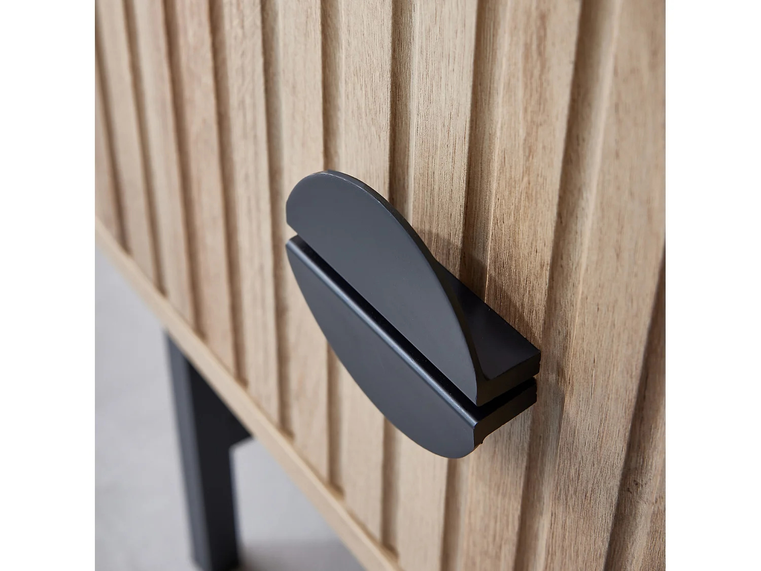 Mesita de noche con efecto madera, set de 2 roble