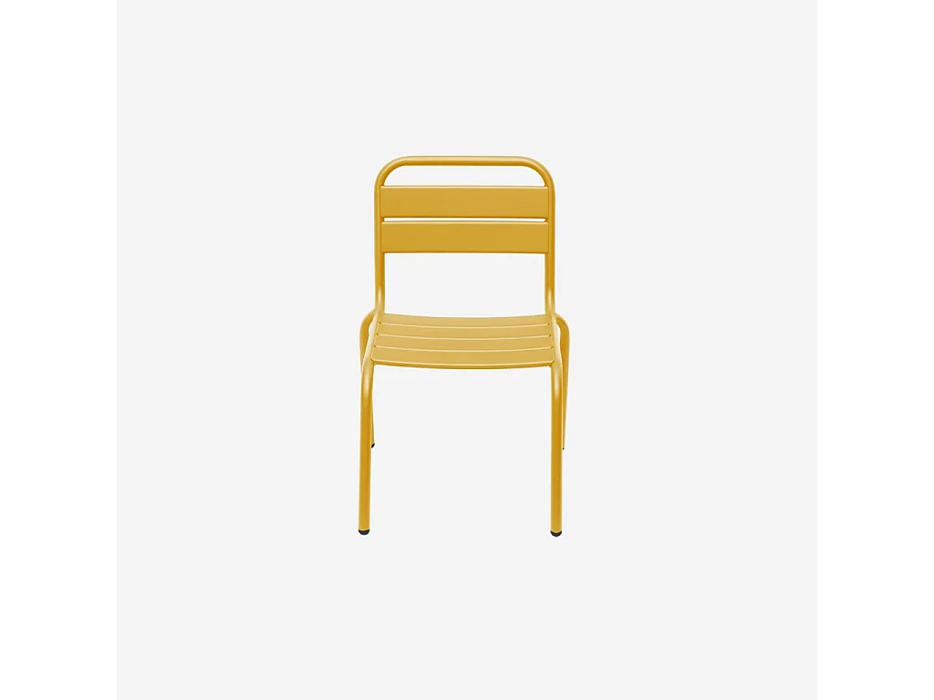 Set di 2 sedie in metallo per bambini, giallo