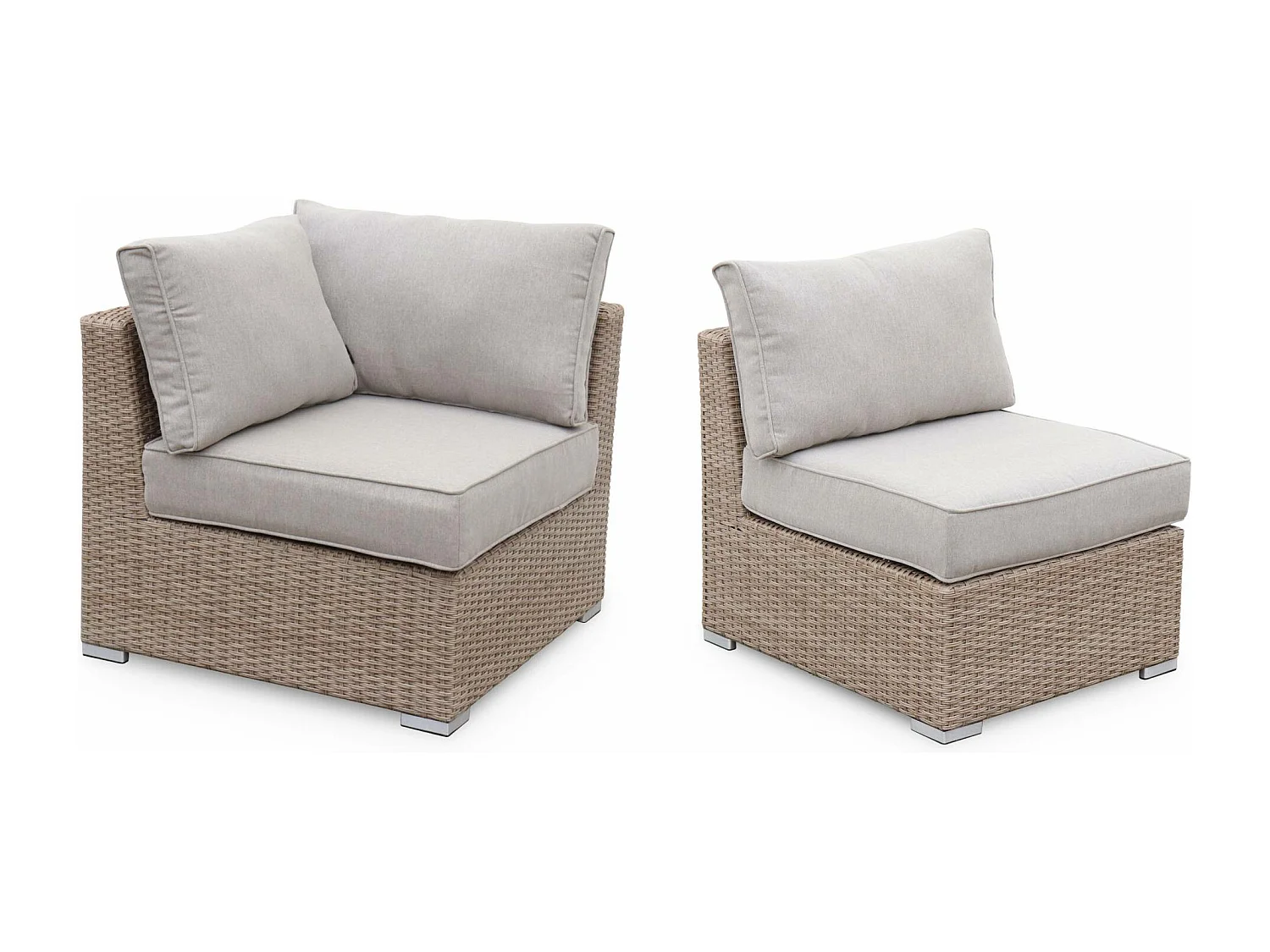 Salotti da giardino resina intrecciata rotonda 5 posti, marrone