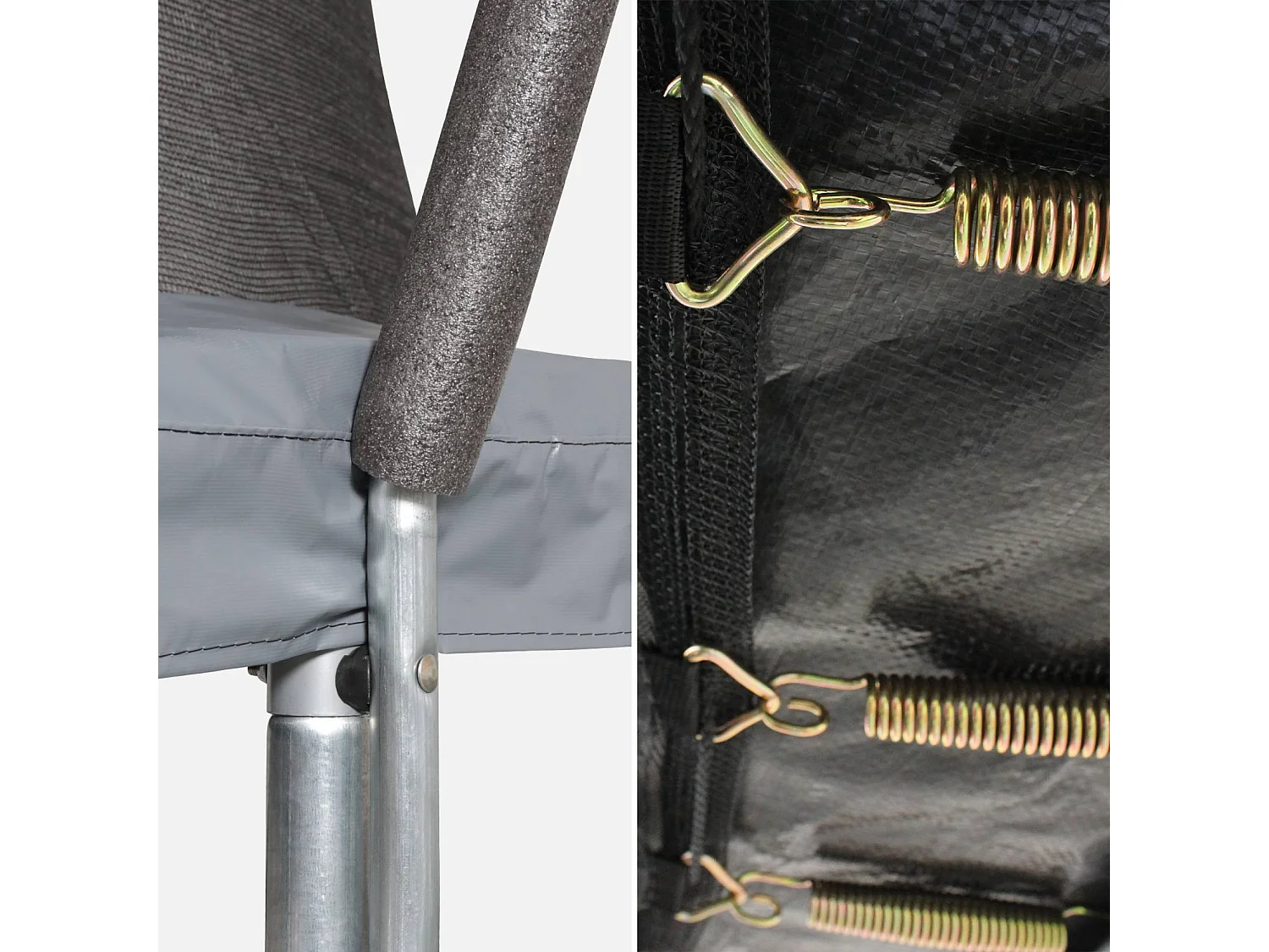 Cama elástica con red interior de 490cm gris