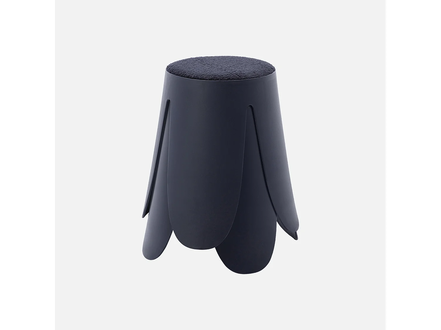 Taburete apilable con asiento texturado, set de 2 azul marino