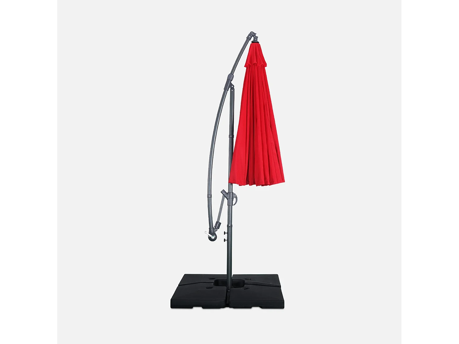 Parasol redondo 3m rojo