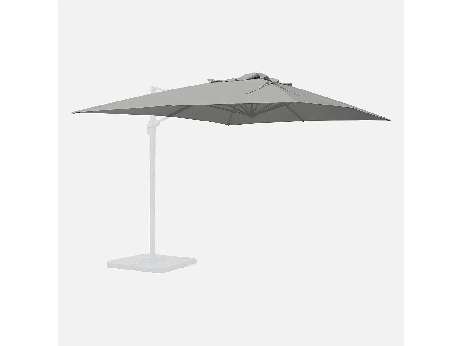 Lona protectora para 3x4m sombrilla gris