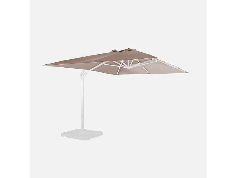 Tessuto di ricambio per ombrelloni wimereux 3x4m, beige