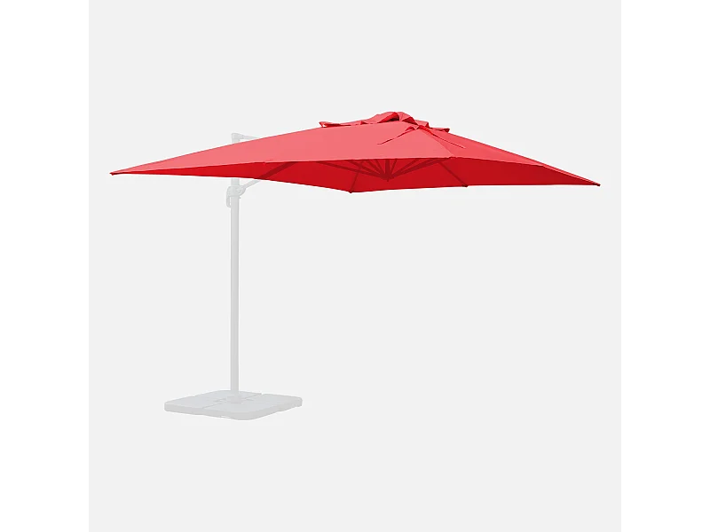 Lona protectora para 3x4m sombrilla rojo