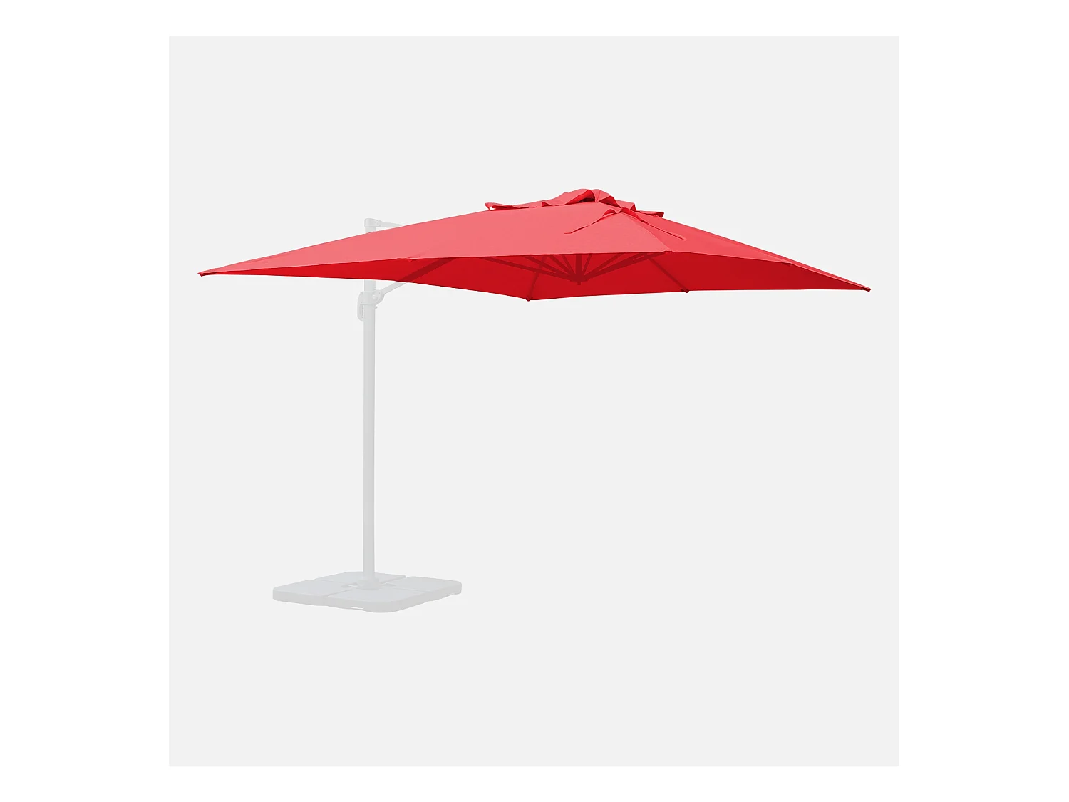 Lona protectora para 3x4m sombrilla rojo