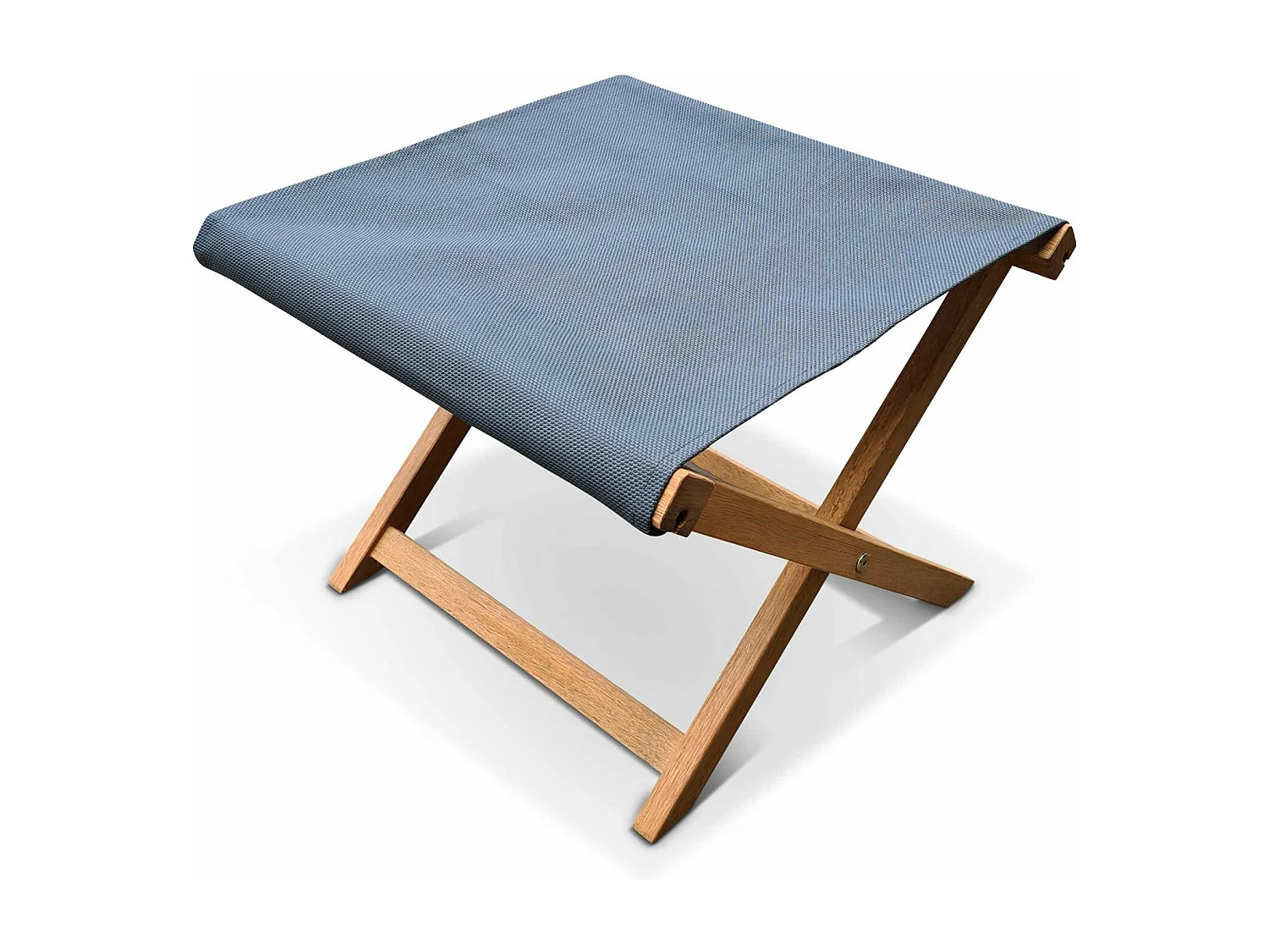 Tumbona y reposapiés de madera de eucalipto, set de 2 antracita