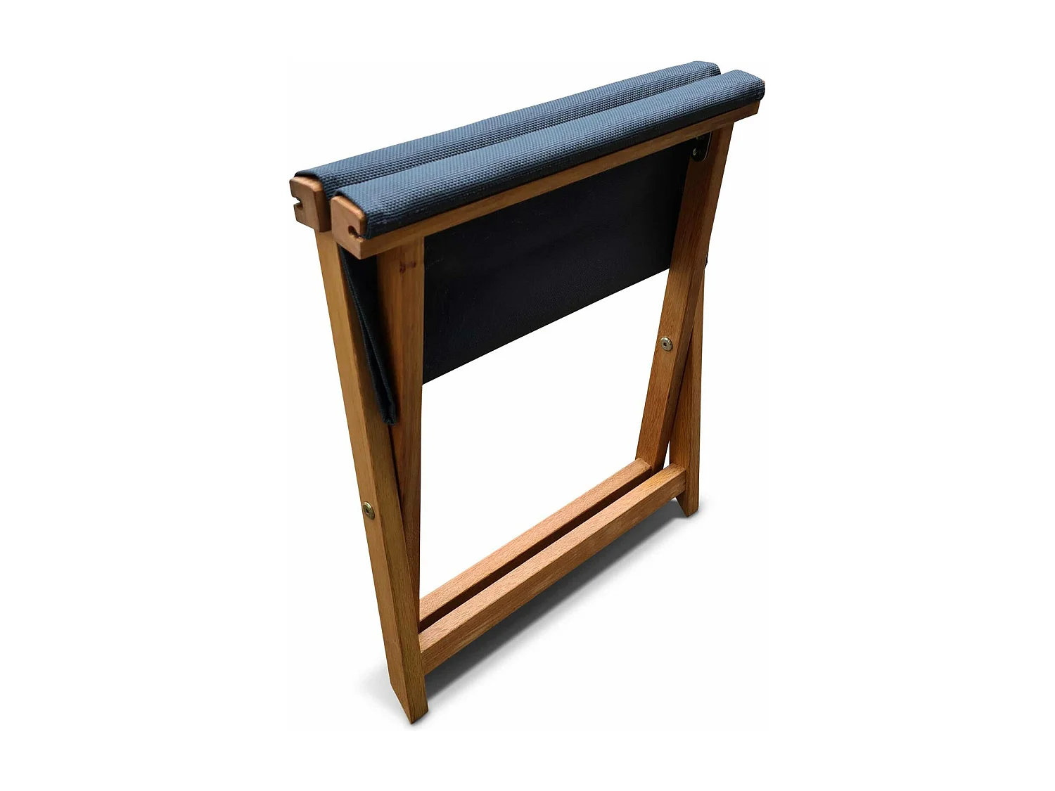 Tumbona y reposapiés de madera de eucalipto, set de 2 antracita