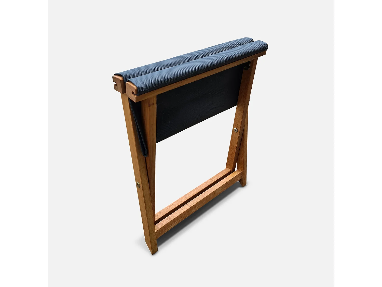 Tumbona y reposapiés de madera de eucalipto, set de 2 antracita