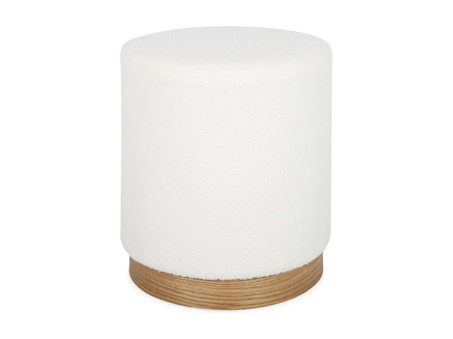 Taburete estilo escandinavo de rizos blancos blanco